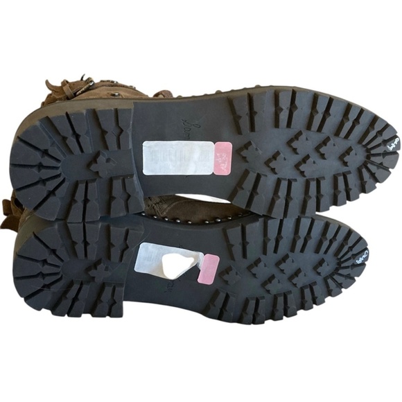 SAM EDELMAN Jennifer Studded Suede Combat Ankle Boots NEW - Picture 9 of 10